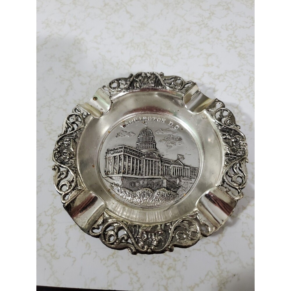 Vintage US Capitol Building Washington DC Souvenir Cigar Ash Tray MCM